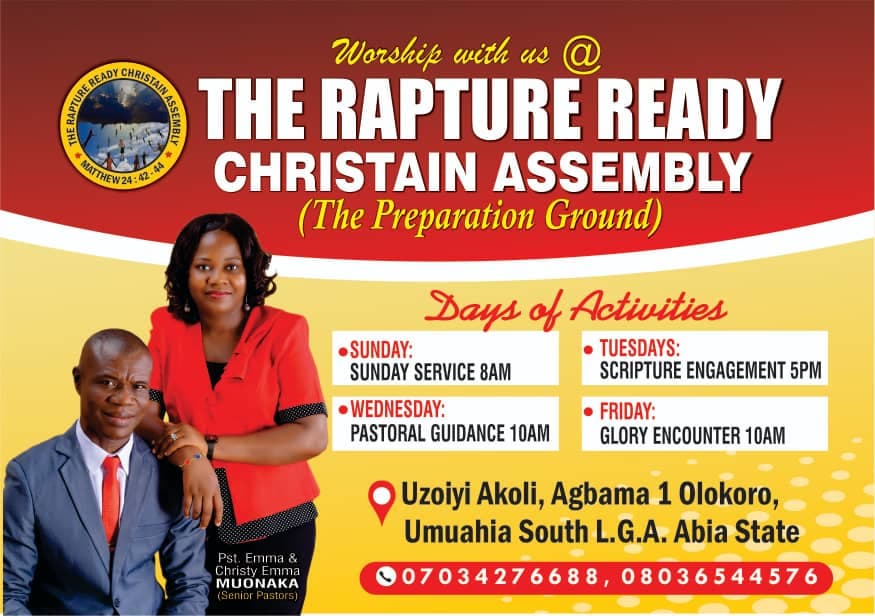 The Rapture Ready Christian Assembly Worship